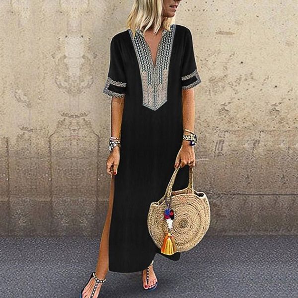 casual dresses plus size women's dress 2021 summer style long slim flower short sleeve maix beach black cdr1896, Black;gray
casual dresses plus size women's dress 2021 summer style long slim flower short sleeve maix beach black cdr1896, Black;gray