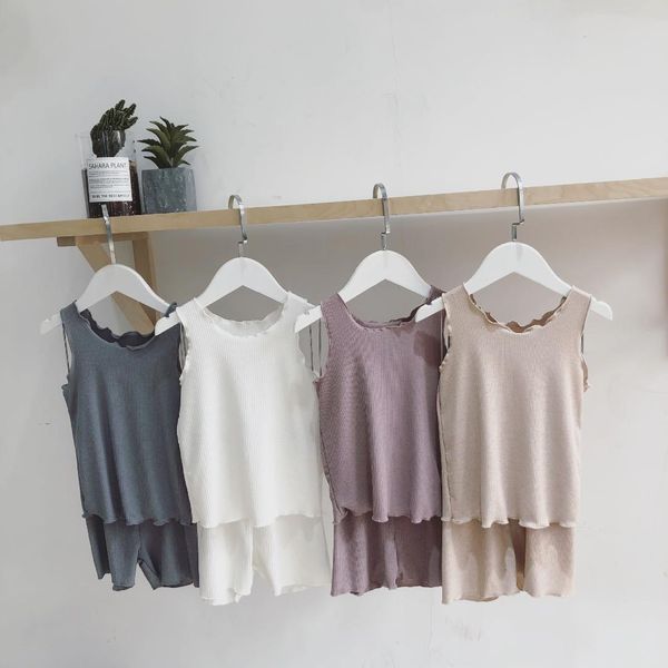 summer 2019 home furnishing suit two-piece air conditioning suit baby girl vest+pants boy clothes, White
summer 2019 home furnishing suit two-piece air conditioning suit baby girl vest+pants boy clothes, White