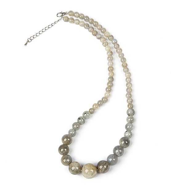light grey round candy flash stone i-m-pot la-brad-or-i-t-e jewelry necklace, noble and elegant, Silver
light grey round candy flash stone i-m-pot la-brad-or-i-t-e jewelry necklace, noble and elegant, Silver