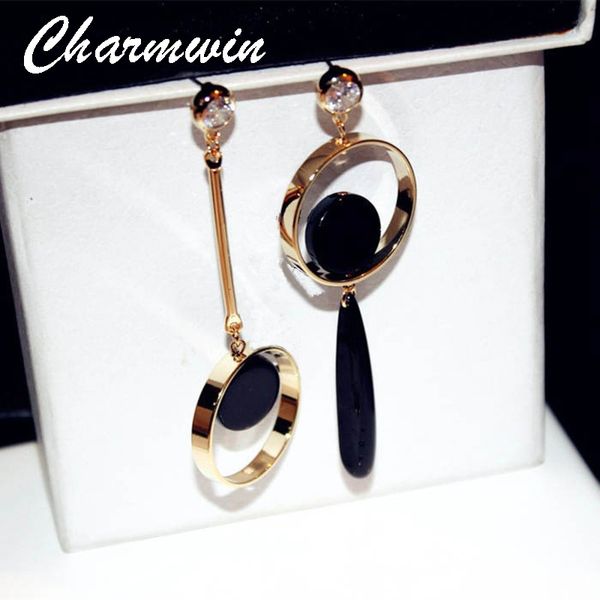 charmwin circle asymmetry long dangle earrings for women new fashion korean zircon earrings jewelry pe1281, Silver
charmwin circle asymmetry long dangle earrings for women new fashion korean zircon earrings jewelry pe1281, Silver