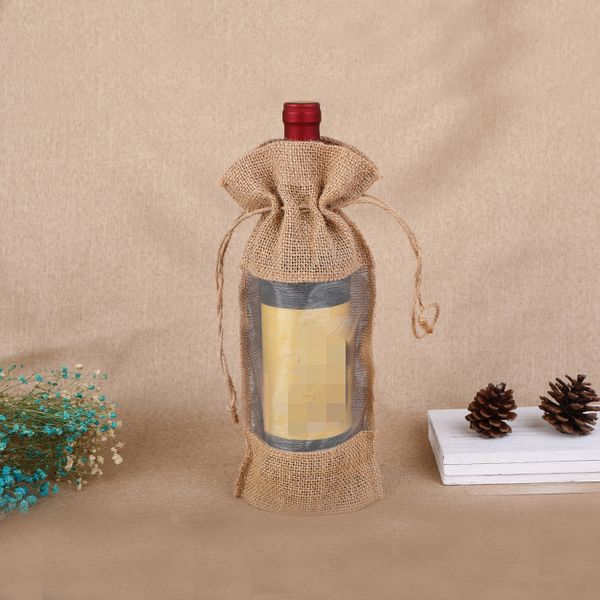 natural hessian jute gift bag 14x30cm linen burlap drawstring wine bottle covers christmas gift pouch for red wine champagne storage, Pink;blue
natural hessian jute gift bag 14x30cm linen burlap drawstring wine bottle covers christmas gift pouch for red wine champagne storage, Pink;blue