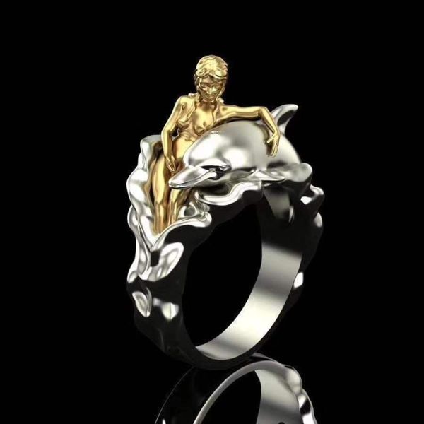2020 new arrival party female girl rings creative dolphin beauty two tone design rings for women couple lover ring jewelry gift, Golden;silver
2020 new arrival party female girl rings creative dolphin beauty two tone design rings for women couple lover ring jewelry gift, Golden;silver