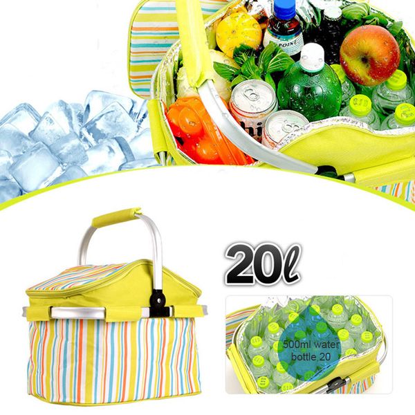 striped aluminum film portable basket 20l folding polyester insulation cold outdoor picnic basket zj55
striped aluminum film portable basket 20l folding polyester insulation cold outdoor picnic basket zj55