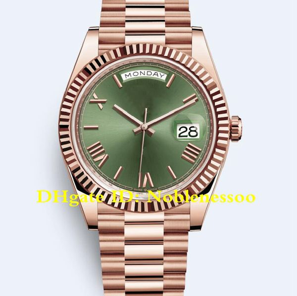 20 style mens rose gold day date president green roman dial 228235 228239 asia 2813 movement mechanical automatic men's watches, Slivery;brown 
20 style mens rose gold day date president green roman dial 228235 228239 asia 2813 movement mechanical automatic men's watches, Slivery;brown