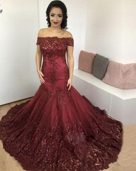 2020 bling bling burgundy prom dresses strapless off shoulder mermaid lace appliques off the shoulder luxury evening gown corset back, Black
2020 bling bling burgundy prom dresses strapless off shoulder mermaid lace appliques off the shoulder luxury evening gown corset back, Black