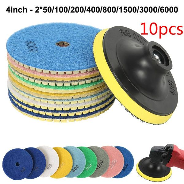 10шт 4inc 100мм алмазные полировальные колодки комплект 50-6000 grit wet / dry для гранит камень бетон мраморном полировка шлифовальные диск
10шт 4inc 100мм алмазные полировальные колодки комплект 50-6000 grit wet / dry для гранит камень бетон мраморном полировка шлифовальные диск