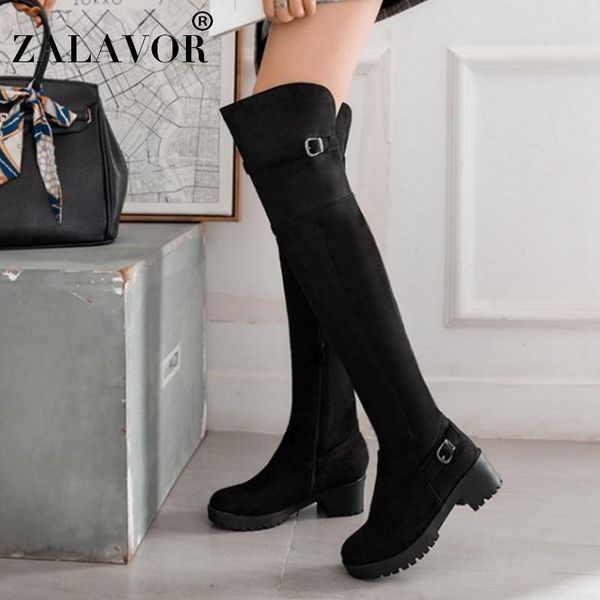 zalavor women high heels boots buckle warm fur over knee boots women winter platform shoes office ladies shoes size 34-43, Black
zalavor women high heels boots buckle warm fur over knee boots women winter platform shoes office ladies shoes size 34-43, Black