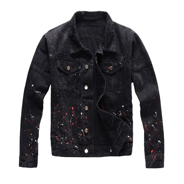 unique mens designer painted denim jackets ripped fashion slim fit streetwear motorcycle biker epaulet blue jeans jacket coat 421, Black;brown
unique mens designer painted denim jackets ripped fashion slim fit streetwear motorcycle biker epaulet blue jeans jacket coat 421, Black;brown