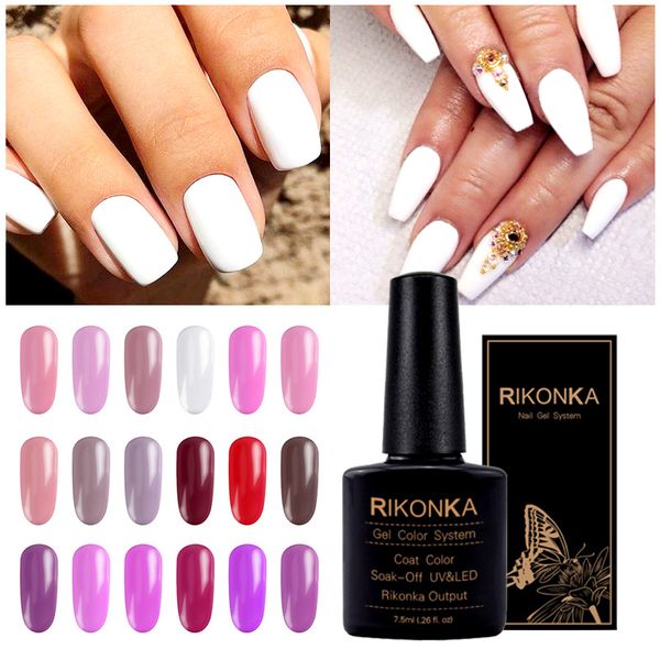 rikonka white gel nail polish all for manicure semi permanent vernis coat uv led gel varnish soak off nail art polish, Red;pink
rikonka white gel nail polish all for manicure semi permanent vernis coat uv led gel varnish soak off nail art polish, Red;pink