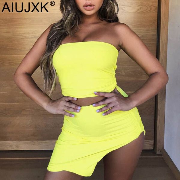 aiujxk new arrival 2019 neon green 2 two piece set women fashion black backless and skirt slip club party summer dress, White
aiujxk new arrival 2019 neon green 2 two piece set women fashion black backless and skirt slip club party summer dress, White