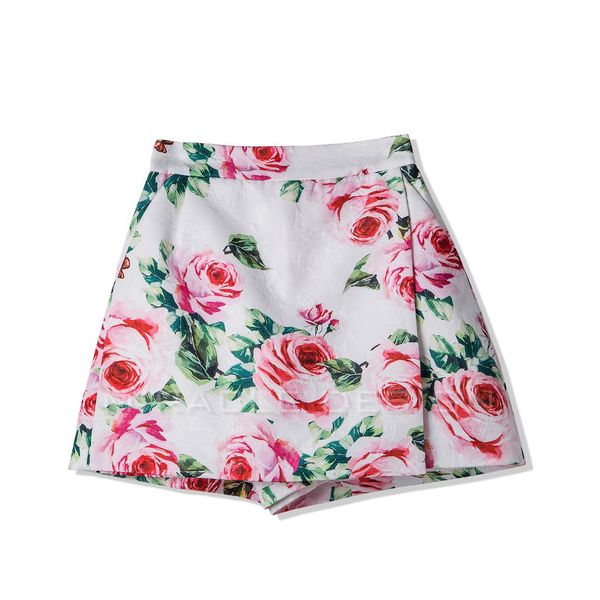 new 2018 spring blossoming rose printed dark jacquard oblique assembling piece tall waist wide leg skirt, White;black
new 2018 spring blossoming rose printed dark jacquard oblique assembling piece tall waist wide leg skirt, White;black