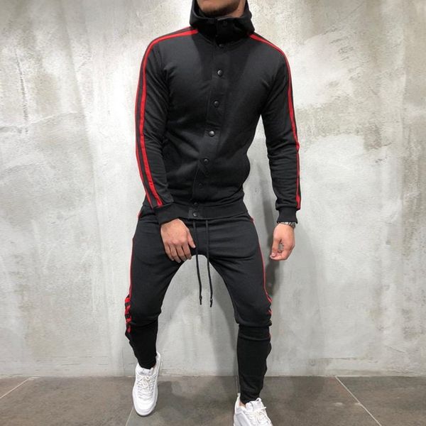 puimentiua men sports tracksuits slim fit stripe men set long sleeve button hip hop clothing casual sweatshirts jacket pant sets, Gray
puimentiua men sports tracksuits slim fit stripe men set long sleeve button hip hop clothing casual sweatshirts jacket pant sets, Gray