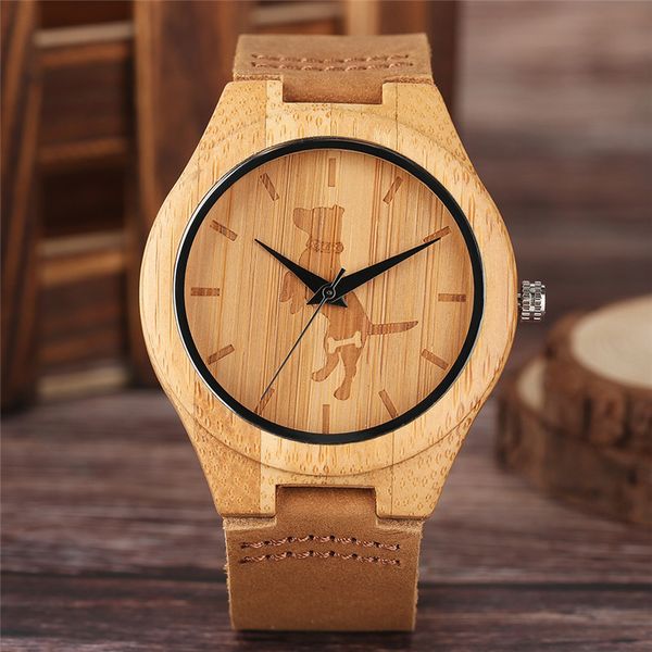 handmade crane/cat/dog design brown genuine leather band bamboo watch men women analog quartz wrist watches natural wood clock, Slivery;brown
handmade crane/cat/dog design brown genuine leather band bamboo watch men women analog quartz wrist watches natural wood clock, Slivery;brown