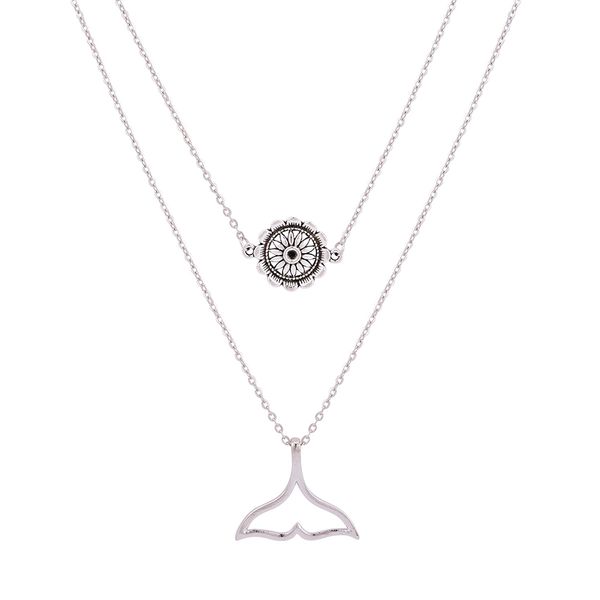 punk fashion jewelry accessories Trendy double layer fishtail pendant Necklace gift for lover
punk fashion jewelry accessories Trendy double layer fishtail pendant Necklace gift for lover