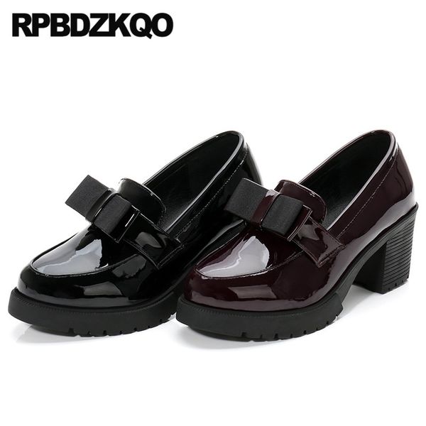 cute bow chunky 2019 high heels platform shoes women round toe footwear black pumps block wine red 3 inch patent leather size 33
cute bow chunky 2019 high heels platform shoes women round toe footwear black pumps block wine red 3 inch patent leather size 33