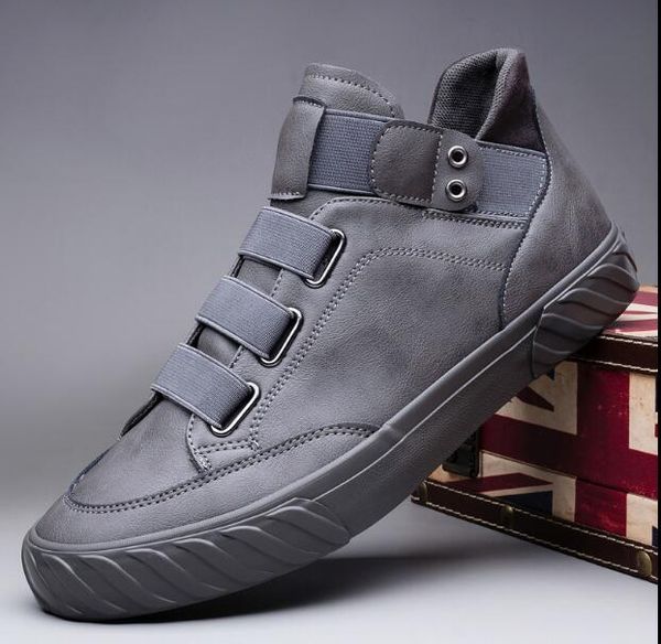 new spring autumn men shoes fashion high man leather casual shoes men cool loafers flat shoes, Black
new spring autumn men shoes fashion high man leather casual shoes men cool loafers flat shoes, Black