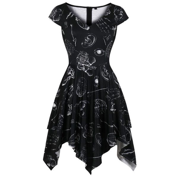 casual dresses irregular v-neck short sleeve vintage dress skull print halloween party vestidos femme retro 60s robe high waist, Black;gray
casual dresses irregular v-neck short sleeve vintage dress skull print halloween party vestidos femme retro 60s robe high waist, Black;gray