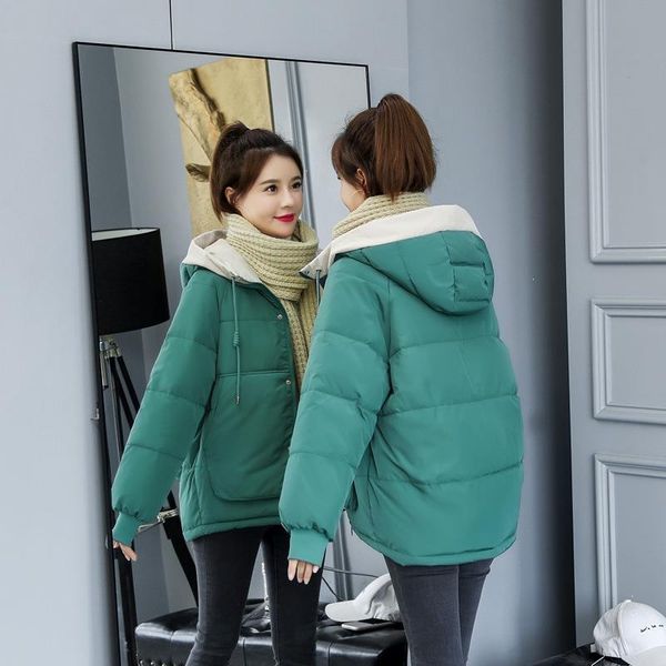 women winter casual hooded parkas thicken warm pockets cotton jackets female zipper soild outerwear coats, Black
women winter casual hooded parkas thicken warm pockets cotton jackets female zipper soild outerwear coats, Black