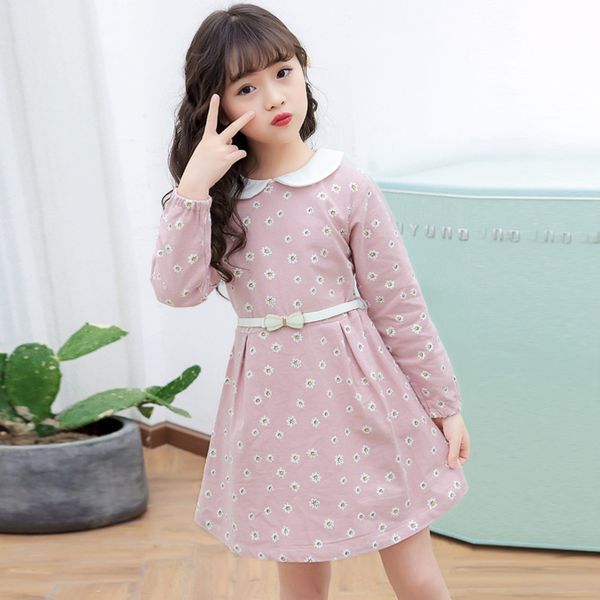 girls dress spring and autumn 2019 new cotton long-sleeved flower doll collar belt children's clothing, Red;yellow
girls dress spring and autumn 2019 new cotton long-sleeved flower doll collar belt children's clothing, Red;yellow