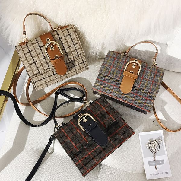 2020 new trend crossbody plaid handbag