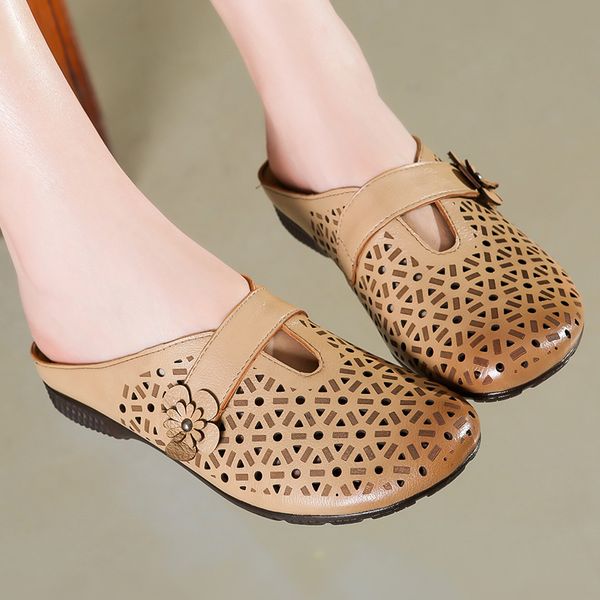 alishinrey 2020 summer women shoes retro sandals genuine leather handmade flower flat heels comfotable women slides, Black
alishinrey 2020 summer women shoes retro sandals genuine leather handmade flower flat heels comfotable women slides, Black