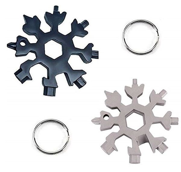 18-in-1 multi-tool card combination keyring snowflake tool card outdoor keychain screwdriver, envelope knife, bottle opener
18-in-1 multi-tool card combination keyring snowflake tool card outdoor keychain screwdriver, envelope knife, bottle opener