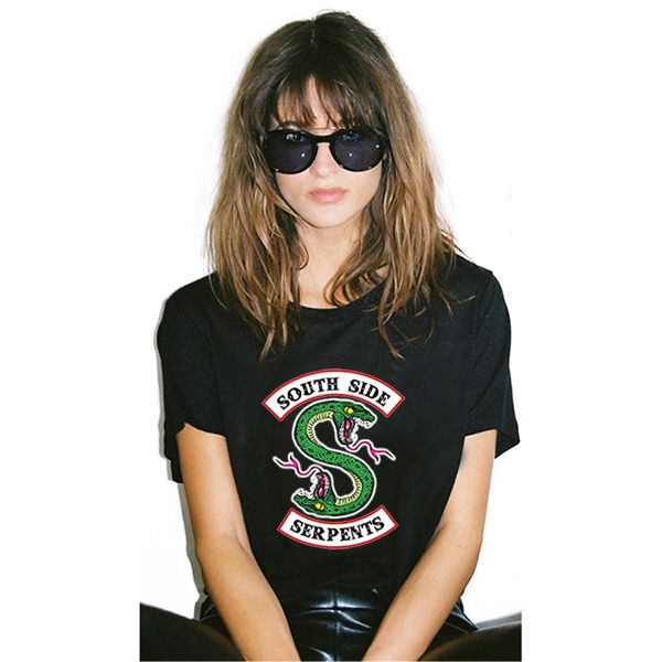 riverdale t shirt women snake print black cotton t-shirt female south side serpents tshirt southside t shirts tee clothes, White
riverdale t shirt women snake print black cotton t-shirt female south side serpents tshirt southside t shirts tee clothes, White