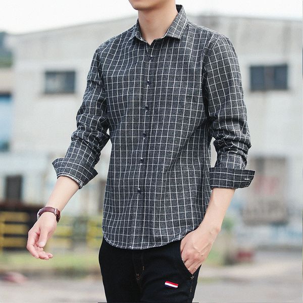 mens designer shirt slim teenager all-match long sleeve shirt inch shirt, Black;brown
mens designer shirt slim teenager all-match long sleeve shirt inch shirt, Black;brown