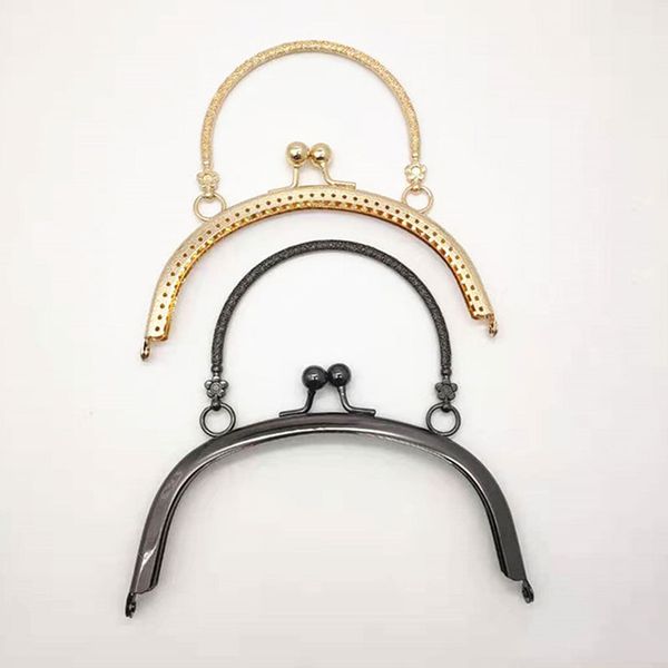 new diy craft metal handbag handle replacement frame kiss clasp lock handle arch bag making purse handbag tote round shaped gold, Black
new diy craft metal handbag handle replacement frame kiss clasp lock handle arch bag making purse handbag tote round shaped gold, Black