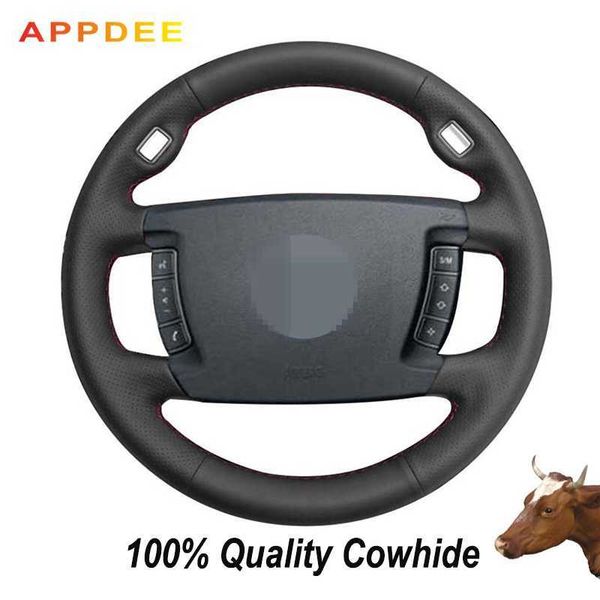 hand-stitched black genuine leather steering wheel cover for e65 e66 2001- 2008 (4-spoke
hand-stitched black genuine leather steering wheel cover for e65 e66 2001- 2008 (4-spoke