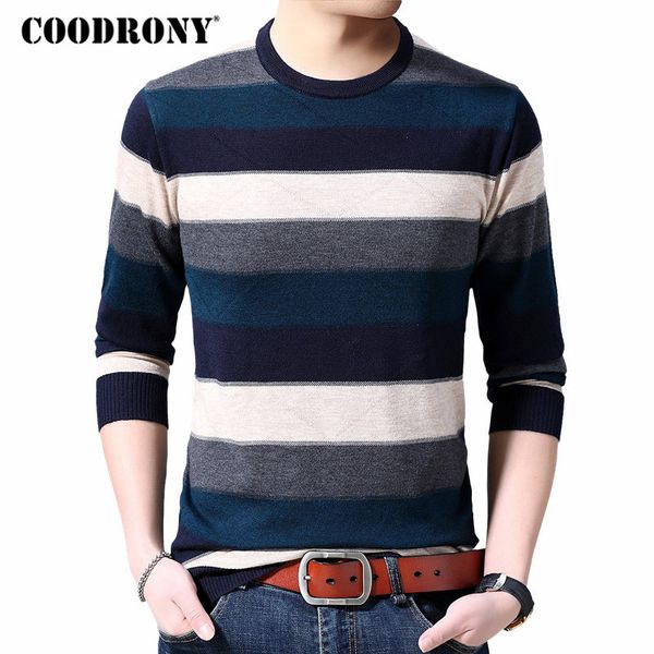 coodrony brand sweater men casual o-neck pullover men autumn winter cotton wool sweaters striped knitwear shirt pull homme 91072, White;black
coodrony brand sweater men casual o-neck pullover men autumn winter cotton wool sweaters striped knitwear shirt pull homme 91072, White;black