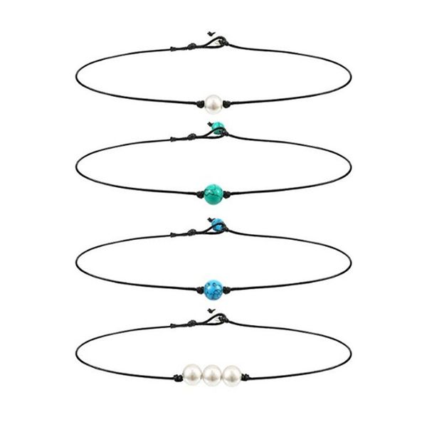 new fashion turquoises charm choker necklace on leather cord for women handmade choker jewelry gifts, Golden;silver
new fashion turquoises charm choker necklace on leather cord for women handmade choker jewelry gifts, Golden;silver