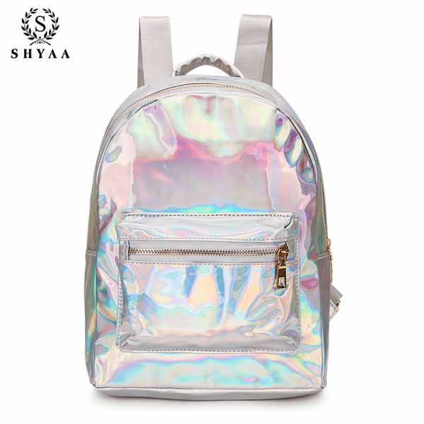 shyaa backpack new women backpack travel bags silver laser women girls shoulder bag pu leather holographic
shyaa backpack new women backpack travel bags silver laser women girls shoulder bag pu leather holographic