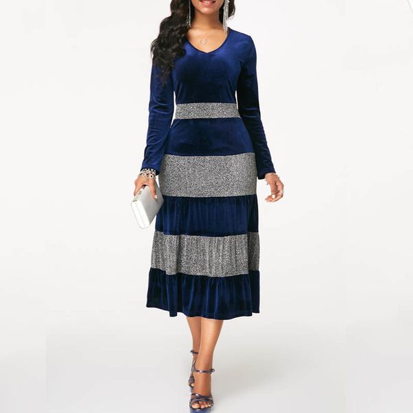 normov 2019 fashion women autumn winter plus size velvet dress elegant party sequin patchwor dress ruffle 3 color midi dresses, Black;pink
normov 2019 fashion women autumn winter plus size velvet dress elegant party sequin patchwor dress ruffle 3 color midi dresses, Black;pink