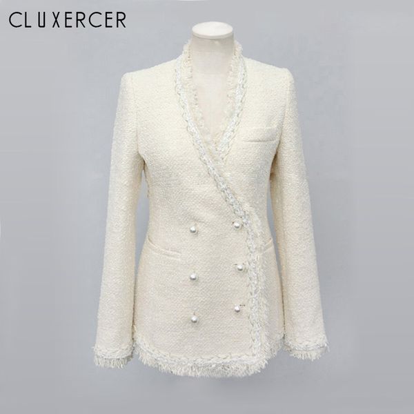 korea style black white tweed jacket 2019 autumn winter women long sleeve v neck elegant overcoat pearls tassels cardigan coat, Black;brown
korea style black white tweed jacket 2019 autumn winter women long sleeve v neck elegant overcoat pearls tassels cardigan coat, Black;brown