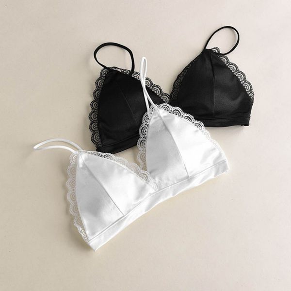 bra soft white silk bralette comfortable wireless women bra triangle lace bralette brassiere ladies bras for women crop top, Red;black
bra soft white silk bralette comfortable wireless women bra triangle lace bralette brassiere ladies bras for women crop top, Red;black