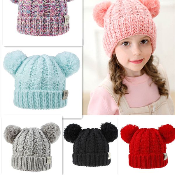 kid knit crochet beanies hat girls soft double balls winter warm hat 12 colors outdoor baby pompom ski caps an2594
kid knit crochet beanies hat girls soft double balls winter warm hat 12 colors outdoor baby pompom ski caps an2594