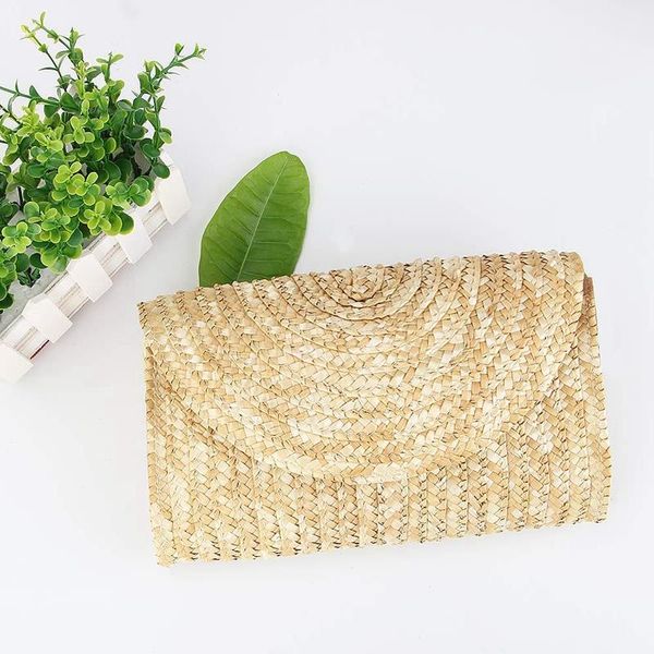 straw clutch purses for women summer beach handbags, wedding envelope wallet color: brown
straw clutch purses for women summer beach handbags, wedding envelope wallet color: brown