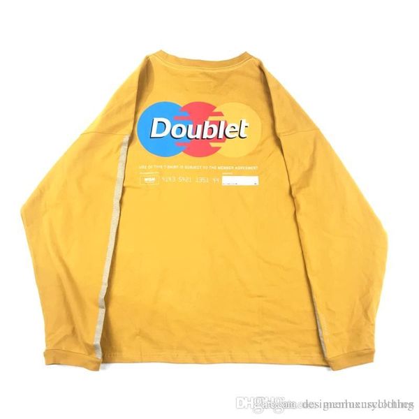 men new doublet autumn tshirts men designer yellow black grey bottoming tee os loose tshirts, White;black
men new doublet autumn tshirts men designer yellow black grey bottoming tee os loose tshirts, White;black