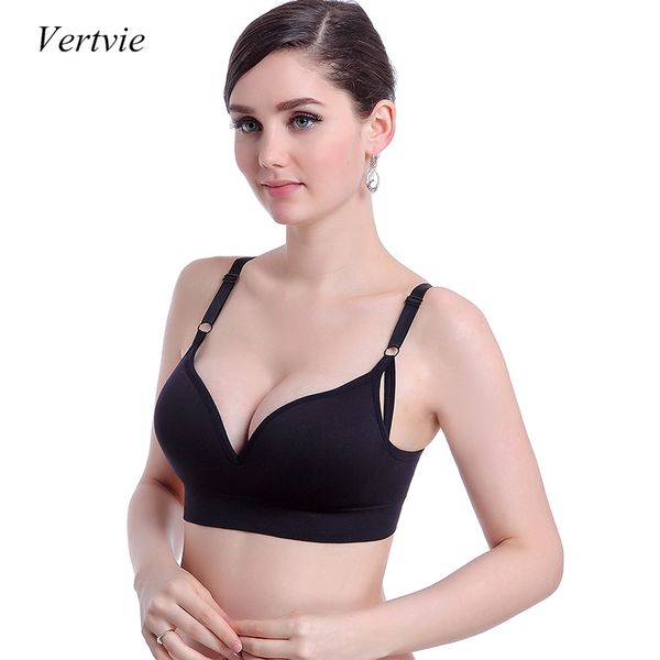 vertvie women fitness sports bra seamless padded push up bra running gym crop quick dry breathable wirevest underwear, White;black
vertvie women fitness sports bra seamless padded push up bra running gym crop quick dry breathable wirevest underwear, White;black