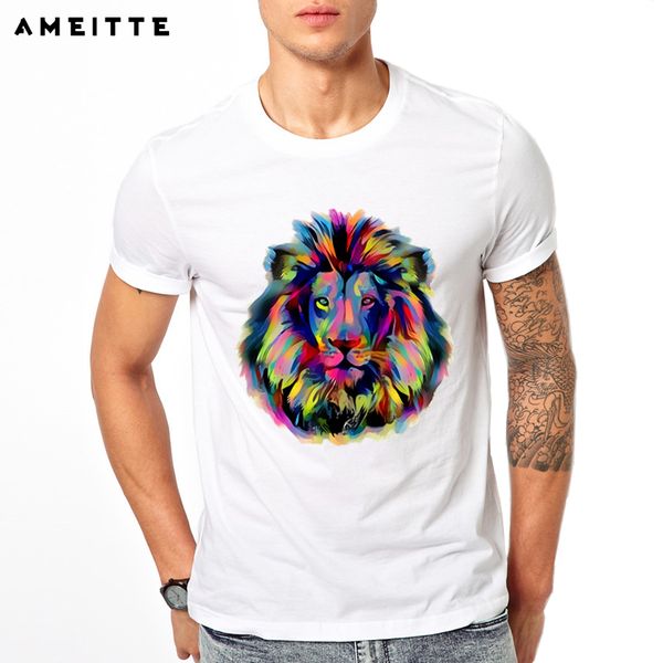 ameitte 2019 creative art design lion t-shirt men's cool animals print t shirt hipster male short sleeve tee, White;black
ameitte 2019 creative art design lion t-shirt men's cool animals print t shirt hipster male short sleeve tee, White;black