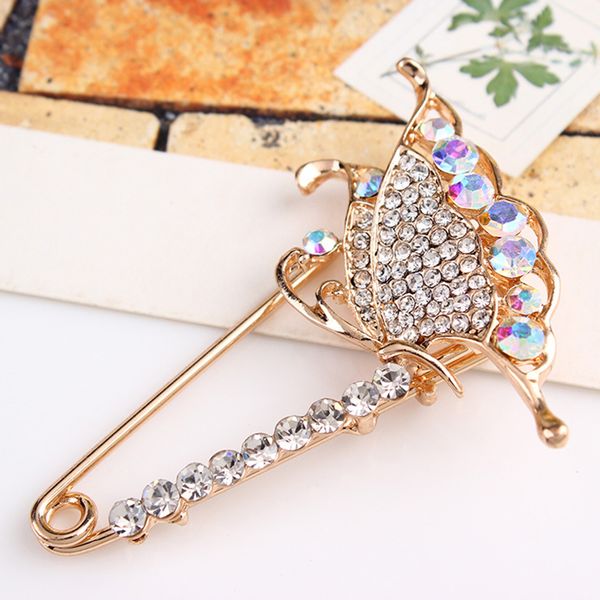 rose gold rhinestone butterfly charms safety pin hat collar lapel scarf clip, Gray
rose gold rhinestone butterfly charms safety pin hat collar lapel scarf clip, Gray