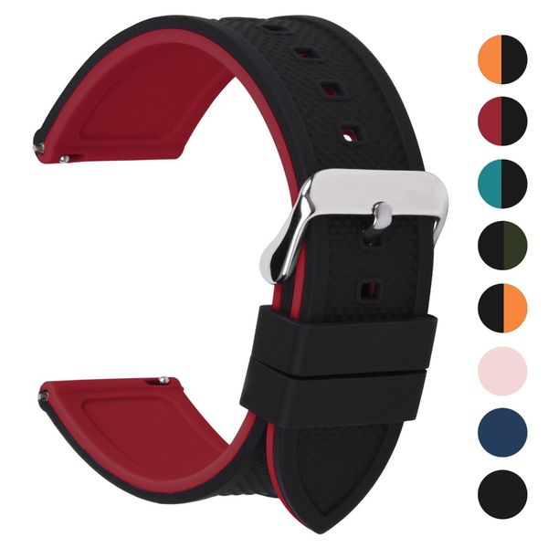 8 colors for quick release silicone rubber watch band, fullmosa rainbow soft rubber watch strap 18mm 20mm 22mm 24mm, Black;brown
8 colors for quick release silicone rubber watch band, fullmosa rainbow soft rubber watch strap 18mm 20mm 22mm 24mm, Black;brown