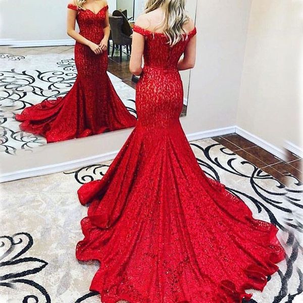 2019 Elegant Burgundy Off the Shoulder Mermaid Long Evening Dresses Sweep Train Floor Length Sexy Lace Prom Gowns Robe De Soiree Women, Black;red
2019 Elegant Burgundy Off the Shoulder Mermaid Long Evening Dresses Sweep Train Floor Length Sexy Lace Prom Gowns Robe De Soiree Women, Black;red