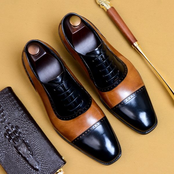vintage design genuine leather formal dress semi brogue shoes square toe handmade men's mixed colors wedding party oxfords as179, Black
vintage design genuine leather formal dress semi brogue shoes square toe handmade men's mixed colors wedding party oxfords as179, Black