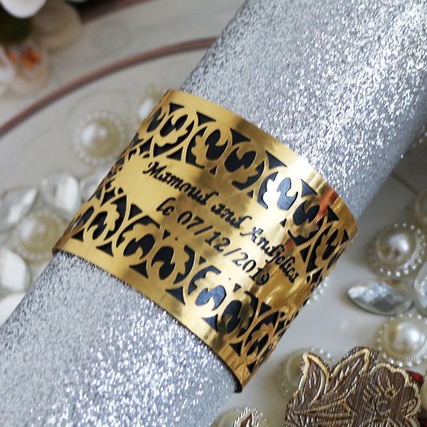 customizable design wedding buckless napkin ring serviette buckles metallic paper hollow laser cut formal business dinner table decoration, Black
customizable design wedding buckless napkin ring serviette buckles metallic paper hollow laser cut formal business dinner table decoration, Black