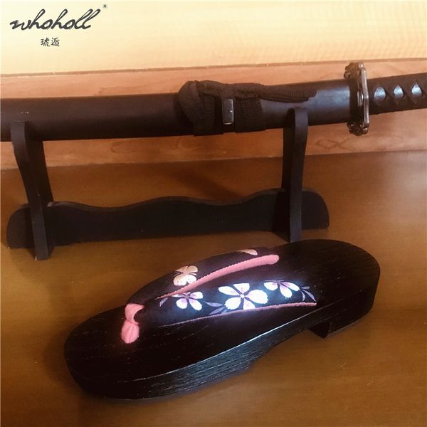 slippers whoholl geta women flip-flops summer indoor japanese wood kimono slipper animation cosplay costumes shoes, Black
slippers whoholl geta women flip-flops summer indoor japanese wood kimono slipper animation cosplay costumes shoes, Black