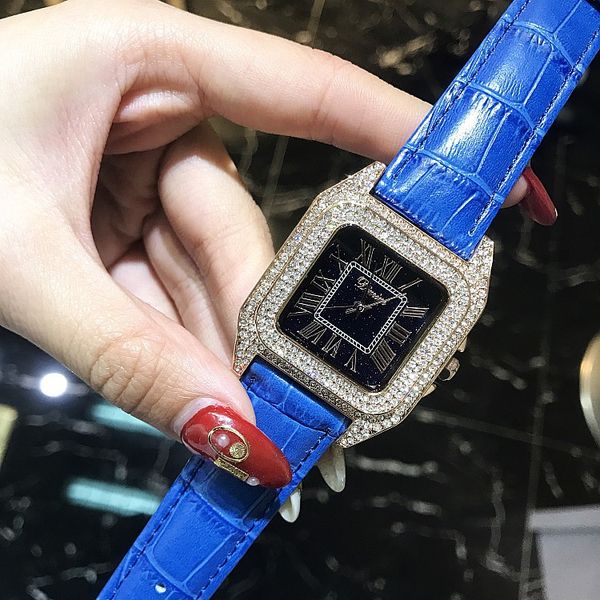 dimini 2020 new full diamond square roman numeral bracelet watch women fashion leather strap rhinestone quartz watch, Slivery;brown
dimini 2020 new full diamond square roman numeral bracelet watch women fashion leather strap rhinestone quartz watch, Slivery;brown