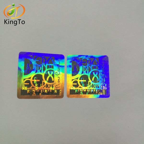 Permanent Adhesive 3d Hologram Security Sticker With Sequential Codes