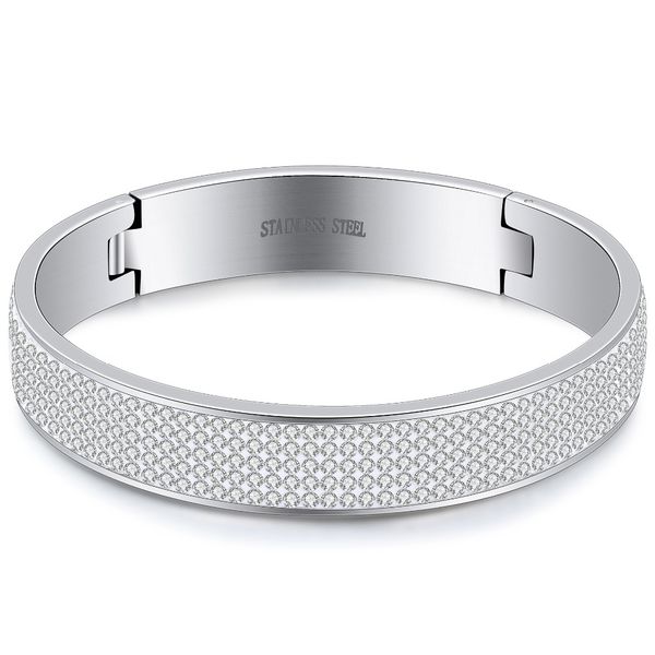 wholesale price clear color crystal custom jewelry stainless steel bangles wedding/engaement bangle, Black
wholesale price clear color crystal custom jewelry stainless steel bangles wedding/engaement bangle, Black